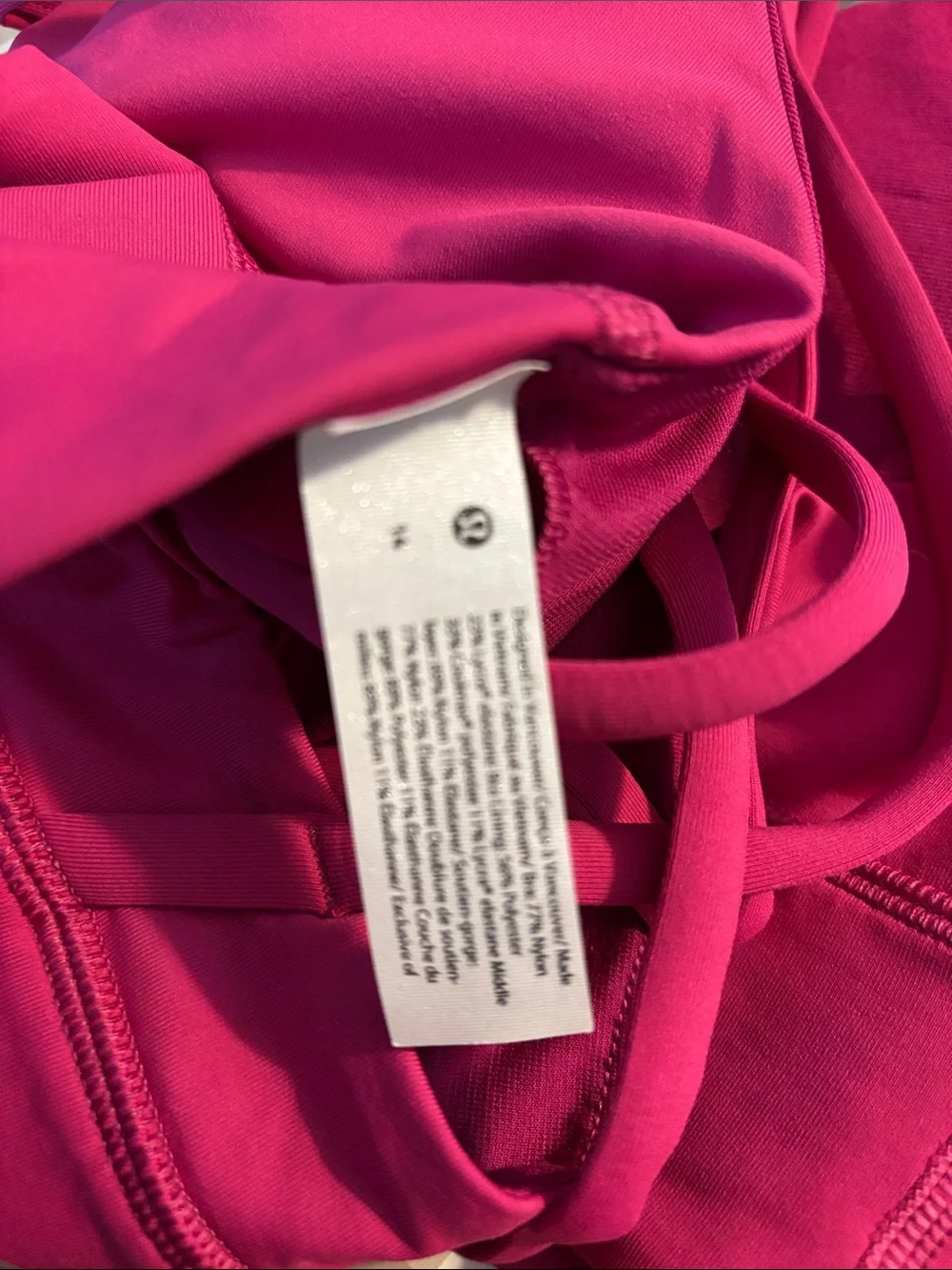 Lululemon Energy Bra Long Line B/C, Ripened Raspberry, Size 14